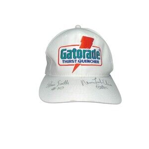 Vtg Gatorade Thirst Quencher Sports Specialties Snapback Hat White Cap Autograph